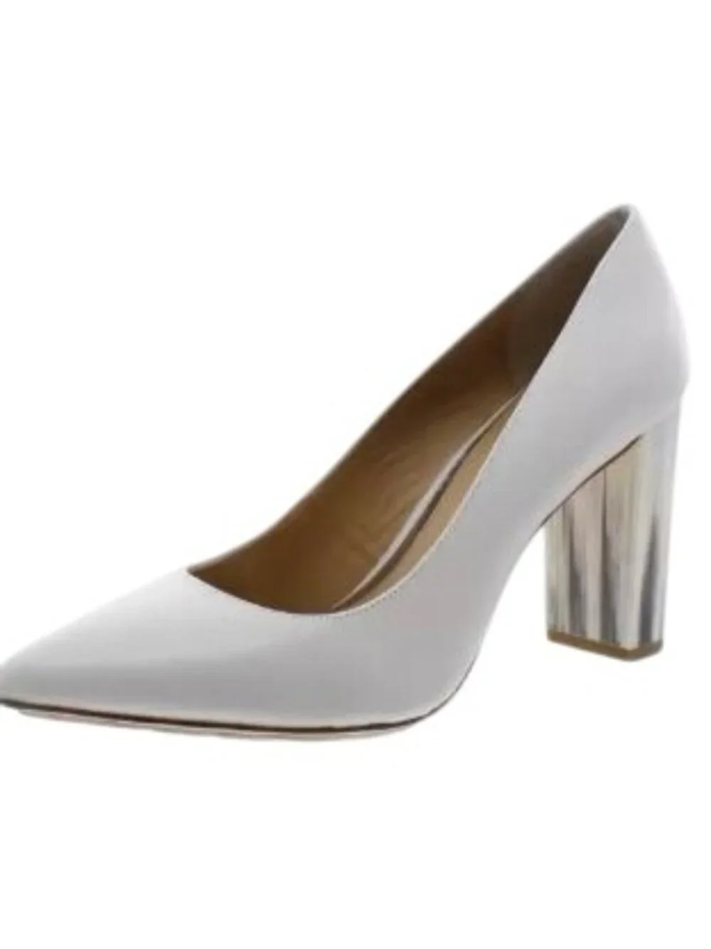 Donald J Pliner Size 9.5 Classic  Ivory Pointed Toe High Heel Shoes